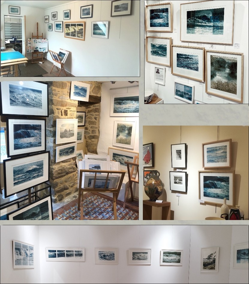 Galerie d'art exposition linogravures atelier Marielle Le Fur